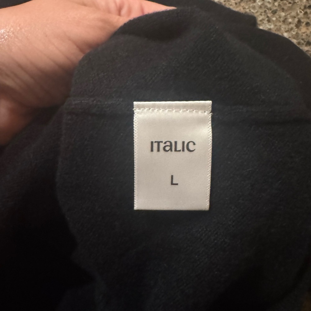 Italic Tyler 100% Cashmere Zip Hoodie - Mens L - Picture 4 of 6